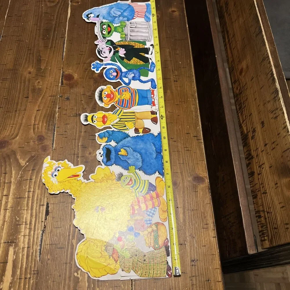 Vintage Sesame Street Friends Cardboard Decor Good Condition